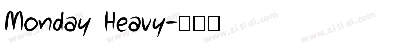 Monday Heavy字体转换